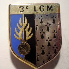 I.653 INSIGNA FRANTA POLITIE ESCADRON 3 LGM LEGION GENDARMERIE MOBILE 24/19mm