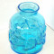Vaza cristal albastru saphire hand blown - design Amie Stalkrantz Mantorp Suedia