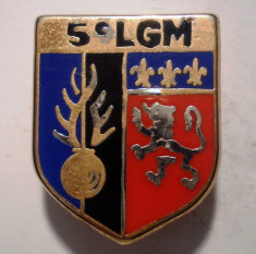 I.655 INSIGNA FRANTA POLITIE ESCADRON 5 LGM LEGION GENDARMERIE MOBILE 24/19mm foto