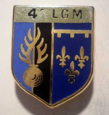 I.654 INSIGNA FRANTA POLITIE ESCADRON 4 LGM LEGION GENDARMERIE MOBILE 24/19mm foto