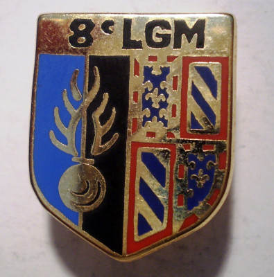 I.658 INSIGNA FRANTA POLITIE ESCADRON 8 LGM LEGION GENDARMERIE MOBILE 24/19mm foto