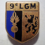 I.659 INSIGNA FRANTA POLITIE ESCADRON 9 LGM LEGION GENDARMERIE MOBILE 24/19mm, Europa