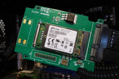 SSD 128GB Micron C400 msata (Crucial M4) sata 3 cu adaptor foto
