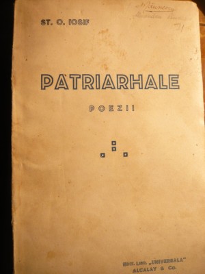 ST.O.IOSIF - PATRIARHALE - cca. 1938 -POEZII foto