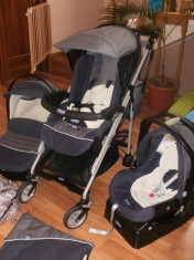 Carucior 3 in 1 Chicco Trio for Me model OCEAN Reversibil foto