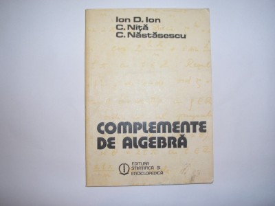 Complemente de Algebra ION D.ION foto