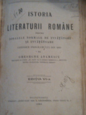 GH.ADAMESCU - ISTORIA LITERATURII ROMANE Ed.1924 + G.NICA - CARTE NOUA DE CULEGERI Vol.1.2.3. Ed.1925 foto