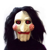 Masca horror Jigsaw Puppet Halloween petrecere tematica costum cosplay +CADOU!, Marime universala