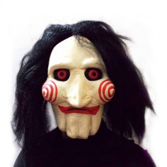 Masca horror Jigsaw Puppet Halloween petrecere tematica costum cosplay +CADOU! foto