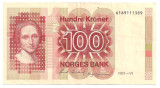 NORVEGIA 100 KRONER COROANE 1991 VF