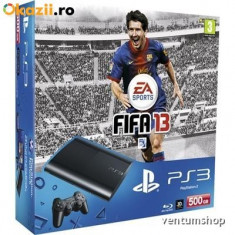 Consola SONY PS3 Super Slim 500GB Blu-Ray Cu joc FIFA 13, God of War 3, Call of Duty MW3 foto