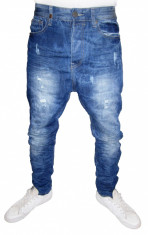 (MODEL ULTRA MODERN) BLUGI CONICI CU TUR LASAT (ACID WASH) - SKINNY / SLIM - ( TOATE MARIMILE: 28, 29, 30, 31, 32, 33, 34) foto