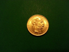 Moneda aur 8 florini/ 20 forinti 1892 Austria rebatere foto