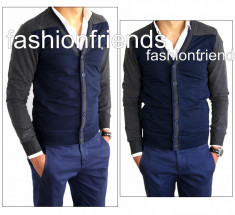 Cardigan Jacheta Bluza tip ZARA bleumarin - bluza slim fit - bluza fashion - bluza casual - CALITATE GARANTATA - cod produs: 2887 foto