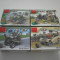 Set 4 jocuri de constructie tip Lego cu armata, Avion, Masina, Motocicleta si ATV, total 101 piese, 4 minifigurine soldat, Enlighten Combat Zones, NOI