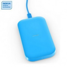 Incarcator portabil universal rapid Nokia cu incarcare wireless, 2400 mAh DC-50 CYAN Original foto