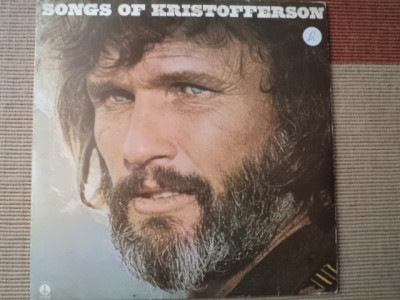 Kris Kristofferson Songs Of disc vinyl lp best of muzica pop folk country VG+ foto