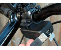 &amp;amp;Icirc;ncarcator USB cu dinam pentru bicicleta + Suport pt.smartphone, GPS foto