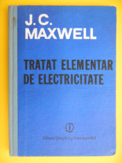 TRATAT ELEMENTAR DE ELECTRICITATE J.C.Maxwell foto