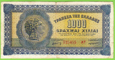 Grecia bancnota 1000 drahmai drahme 1941 foto