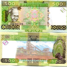 GUINEA 500 francs 2006 - UNC foto