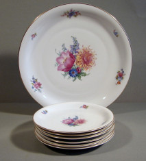 PRET FINAL pentru splendid set COMPLET de 7 farfurii portelan original ROSENTHAL - Germania foto