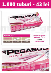 1.000 tuburi de tigari Pegasus Pink Multifilter cu Carbon activ pentru injectat tutun foto