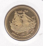 Bnk mnd Bassas de India 100 franci 2012 proof , vapor, Africa