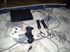 Consola Sony Playstation 3 320 GB, 2 gamepad-uri, 2 move controlere, camera move plus 12 Jocuri si Garantie 15 luni foto