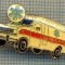 1154 INSIGNA TEMA SANITARA(MEDICALA) - AMBULANTA -AMBULANCE - RESCUE SQUAD -starea ce se vede.