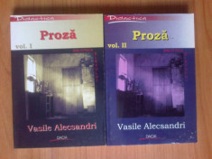 j Vasile Alecsandri - Proza (2 volume) foto