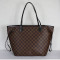 GEANTA DAMA LOUIS VUITTON NEVERFULL DAMIER PIELE ECOLOGICA tip CANVAS SAH MARO