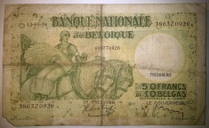 Bancnota - Regatul Belgiei - 50 Francs / 10 Belgas 12-05-1938 foto
