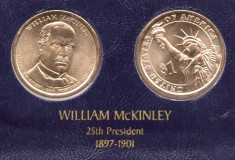 SUA moneda comemorativa 1 dolar 2013 P - William McKinley - UNC foto