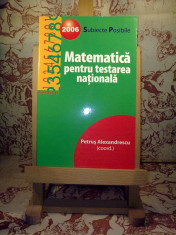 Petrus Alexandrescu - Matematica pentru testarea nationala foto