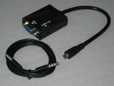 adaptor microHDMI la VGA + audio 720p 1080p HD convertor nu necesita alimentare externa foto