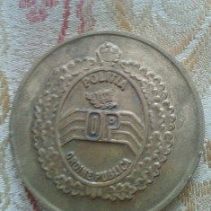 Medalie Inspectoratul General al Politiei 74 grame, taxele postale 6 roni, 80 roni