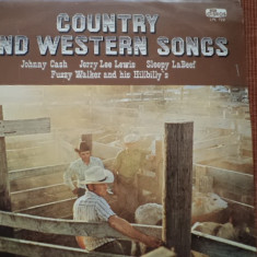 country and western songs disc vinyl lp selectii johnny cash jerry lee lewis VG+