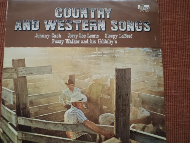 country and western songs disc vinyl lp selectii various muzica johnny cash jerry lee lewis rock blues VG+