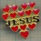 1162 INSIGNA - (LOVE +) JESUS - (IL IUBESC PE ISUS)-starea ce se vede.