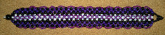 Bratara handmade din margele de sticla de culoare violet foto