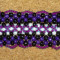 Bratara handmade din margele de sticla de culoare violet