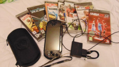 SONY PSP-E1004 , 7 jocuri originale FIFA, NBA, Test Drive, WIPOUT , card memorie, carcasa foto