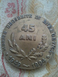 Medalie 45 ani Merite deosebite in Energetica 1949-1994 Omul este masura tuturor lucrurilor ISPE ISPH,113 grame + taxele postale 7 roni =120 roni