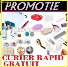 kit manichiura set unghii false cu gel lampa uv pila electrica PRIMER DEGRESANT ULEI CUTICULE foto