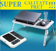 Masuta Laptop cu picioare ajustabile cooler suport accesorii foto