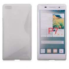 HUSA Huawei Ascend P7 SEMITRANSPARENTA SILICON GEL TPU sunt superioare celor din silicon Asigura protectie impotriva zgarieturilor MODEL WAVE SLINE foto