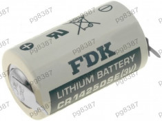 Baterie 1/2AA, CR14250, litiu, 3V, 900mAh, Sanyo/FDK, cu terminale - 050429 foto