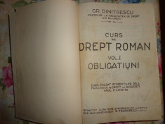 Curs de drept roman (vol.1-obligatiuni+vol.2-succesiuni+Legate si fedeicomise/ urmare la vol.2)-Gr.Dimitrescu foto