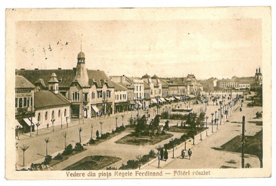 303 - TARGU MURES, market King FERDINAND - old postcard - used - 1926 foto